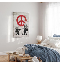 Canvas Print - Soldiers Painting Peace by Banksy
