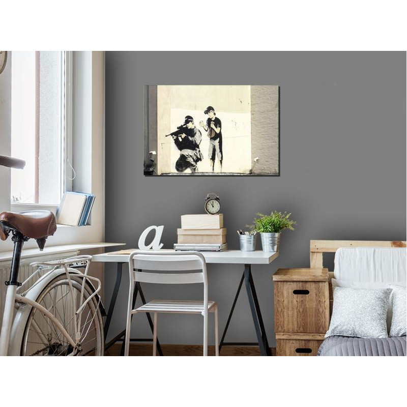 61,90 € Canvas Print - Sniper and Child by Banksy