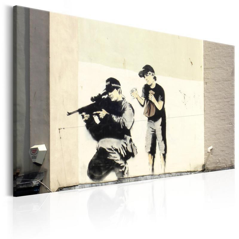 61,90 € Leinwandbild - Sniper and Child by Banksy