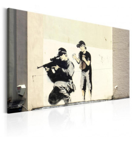 Canvas Print - Sniper and Child by Banksy