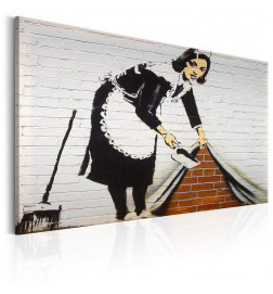Leinwandbild - Maid in London by Banksy
