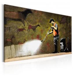Leinwandbild - Cave Painting by Banksy