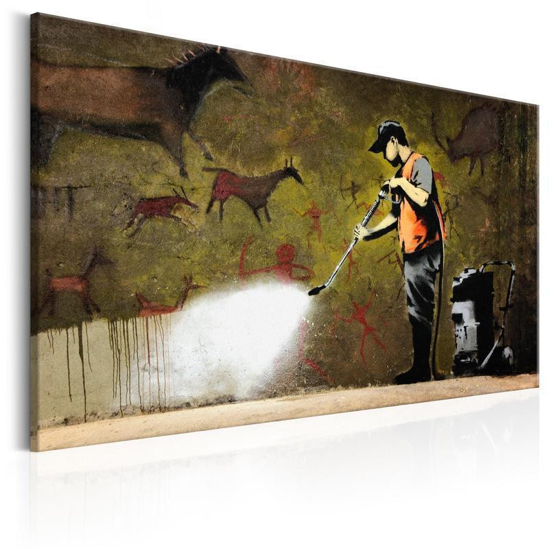 31,90 € Leinwandbild - Cave Painting by Banksy