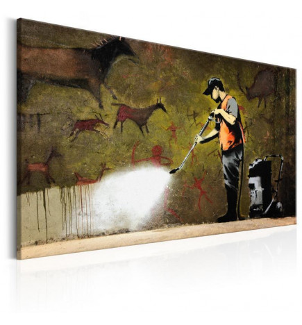 Schilderij - Cave Painting by Banksy