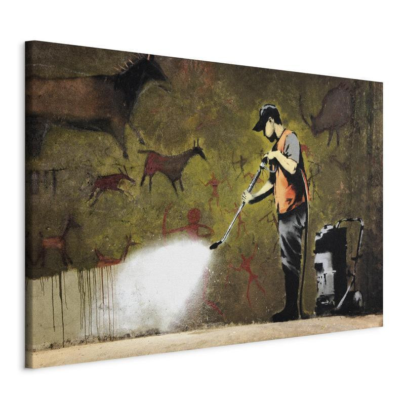 31,90 € Canvas Print - Cave Painting by Banksy
