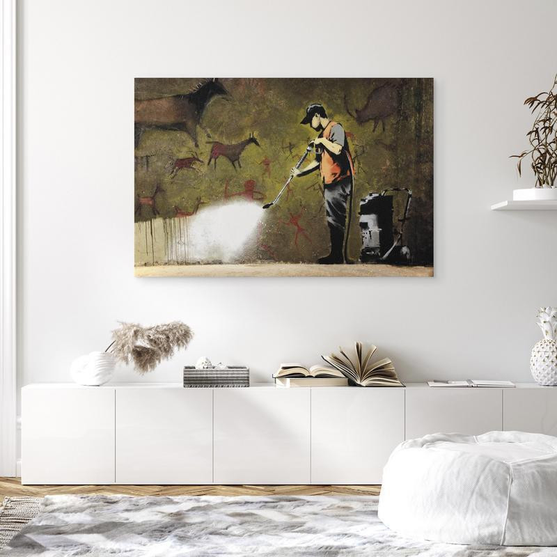 31,90 € Canvas Print - Cave Painting by Banksy