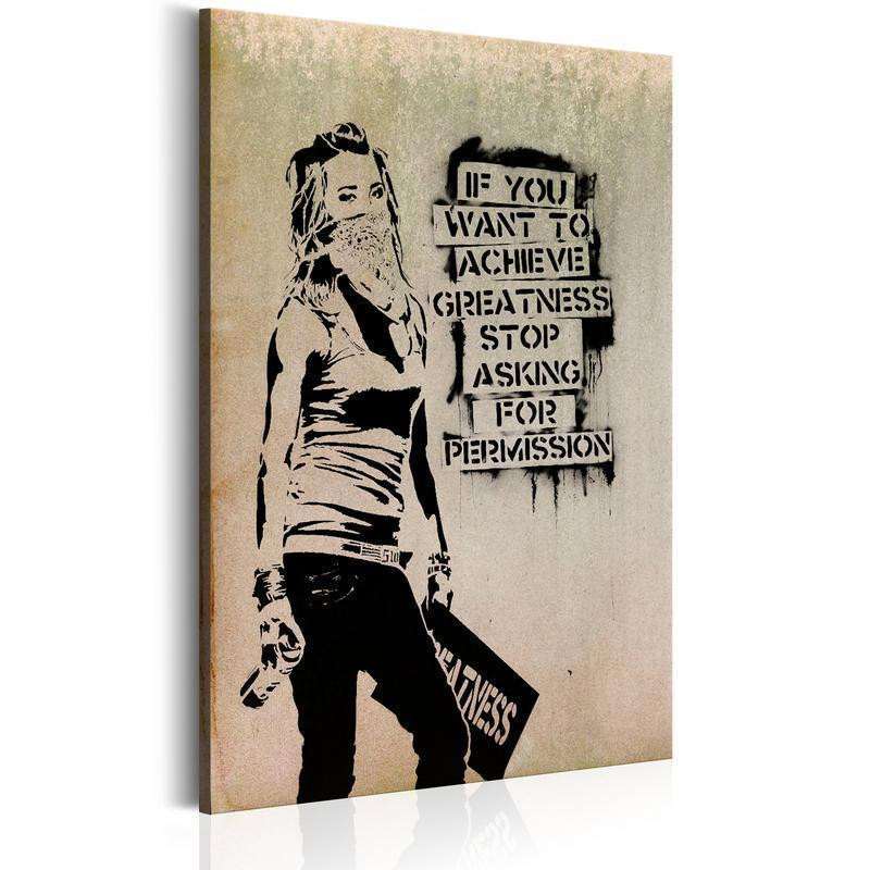 31,90 € Cuadro - Graffiti Slogan by Banksy