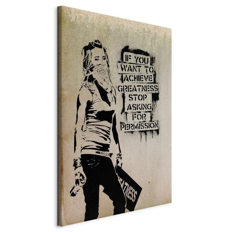 31,90 € Canvas Print - Graffiti Slogan by Banksy