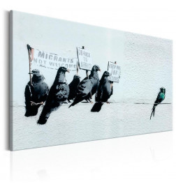 Schilderij - Protesting Birds by Banksy