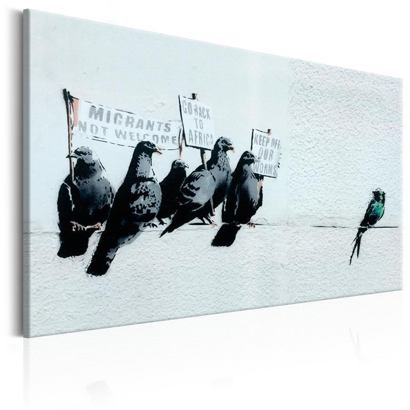 31,90 € Leinwandbild - Protesting Birds by Banksy