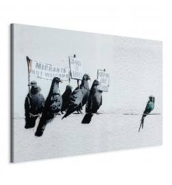Schilderij - Protesting Birds by Banksy