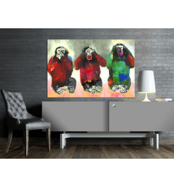 Schilderij - Three Wise Monkeys