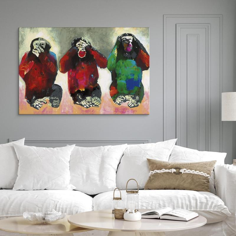 31,90 € Canvas Print - Three Wise Monkeys
