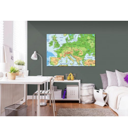 Schilderij - Map of Europe