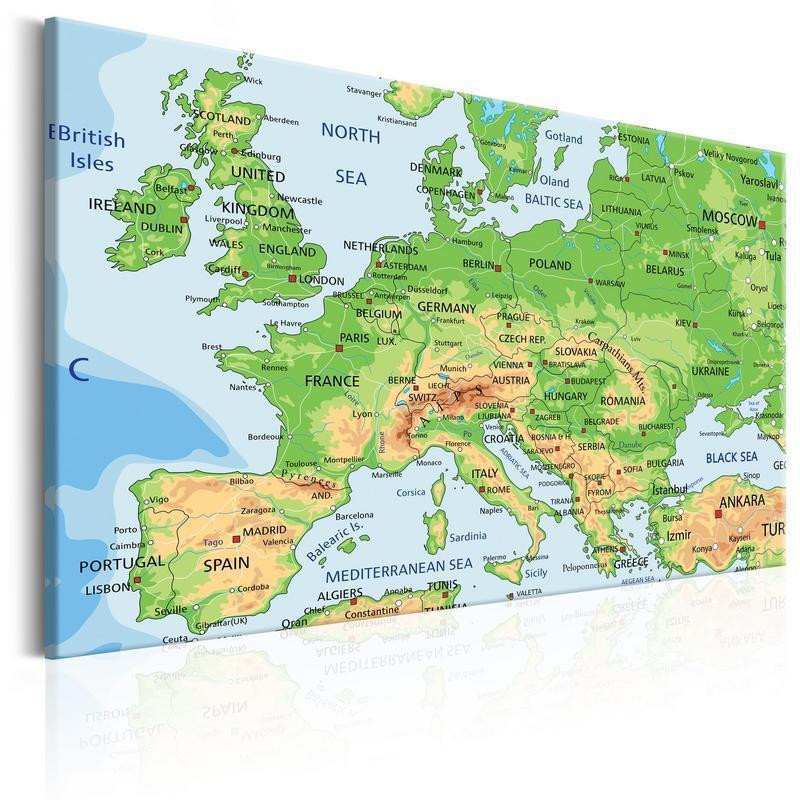 31,90 € Leinwandbild - Map of Europe