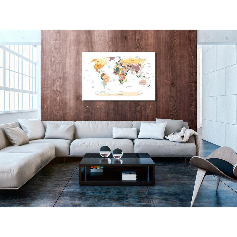 61,90 € Canvas Print - World Map: Travel Around the World