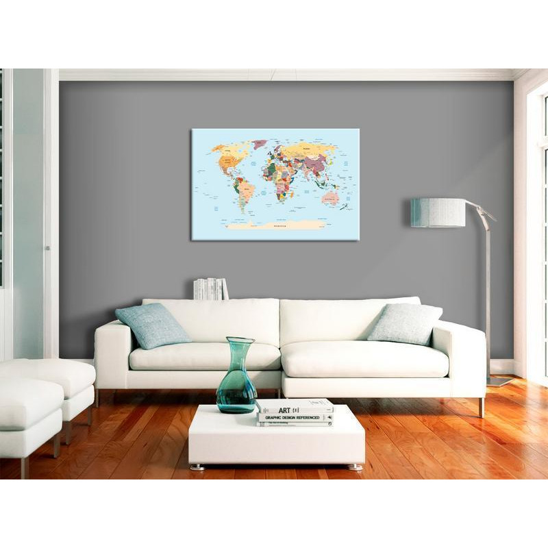 61,90 € Schilderij - World Map: Travel with Me
