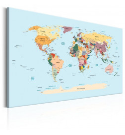 Canvas Print - World Map: Travel with Me