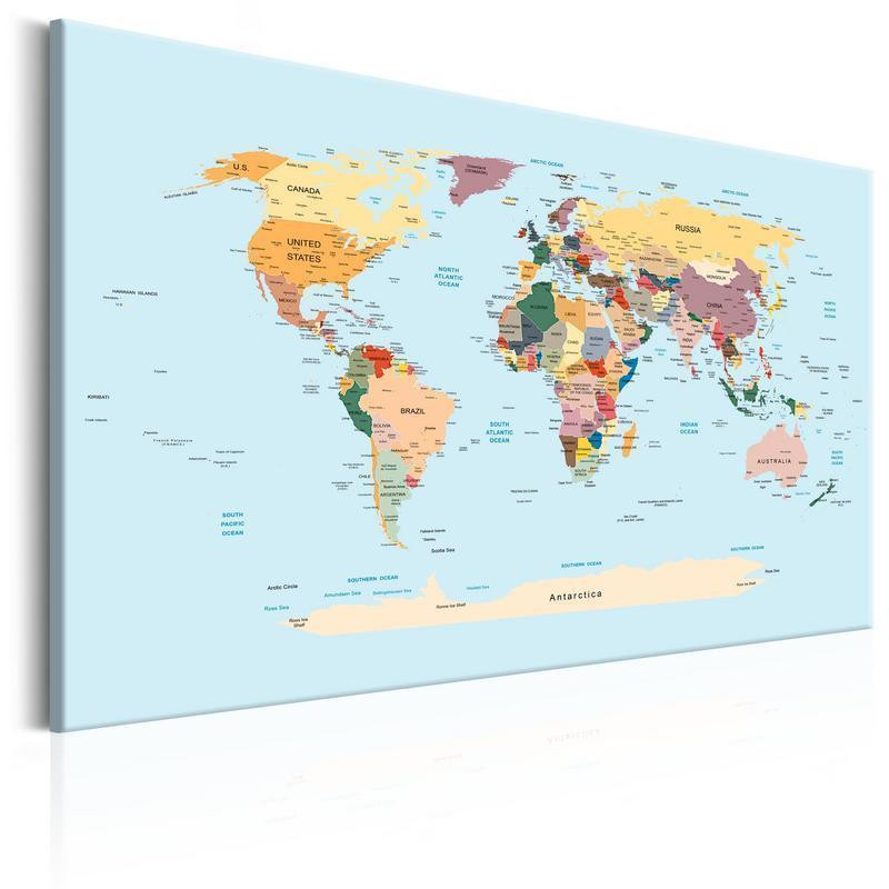 61,90 € Schilderij - World Map: Travel with Me