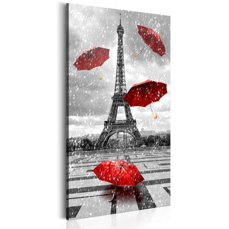 88,90 € Leinwandbild - Paris: Red Umbrellas