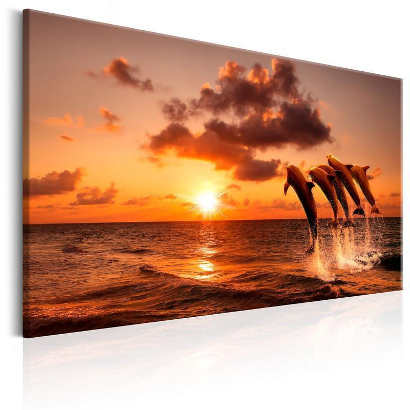 31,90 € Canvas Print - The Dolphins Dance