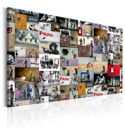 31,90 € Canvas Print - Art of Collage: Banksy