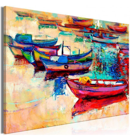 31,90 € Schilderij - Boats (1 Part) Wide