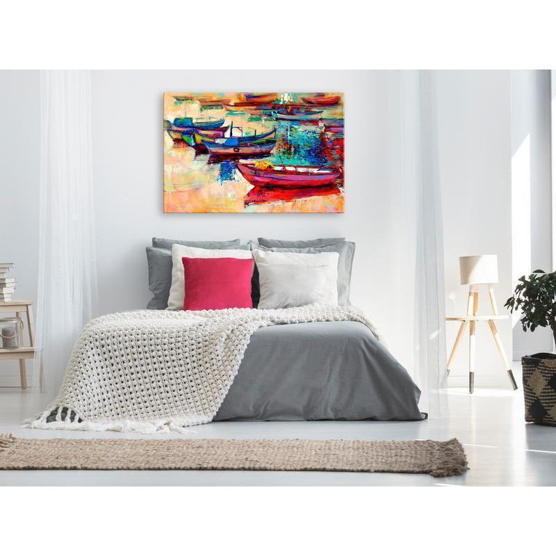 31,90 € Canvas Print - Boats (1 Part) Wide