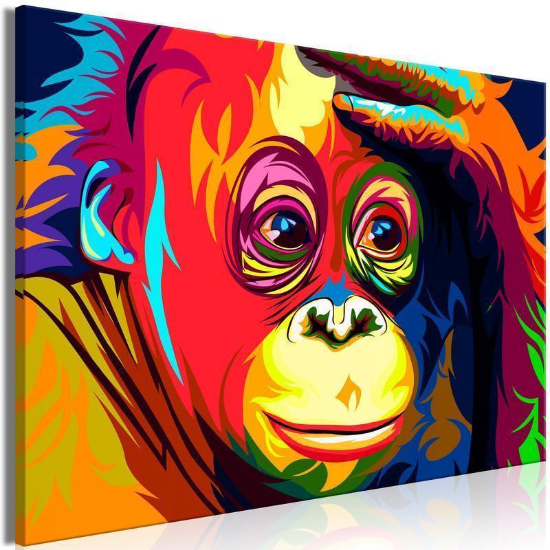 31,90 €Quadro - Colourful Orangutan (1 Part) Wide
