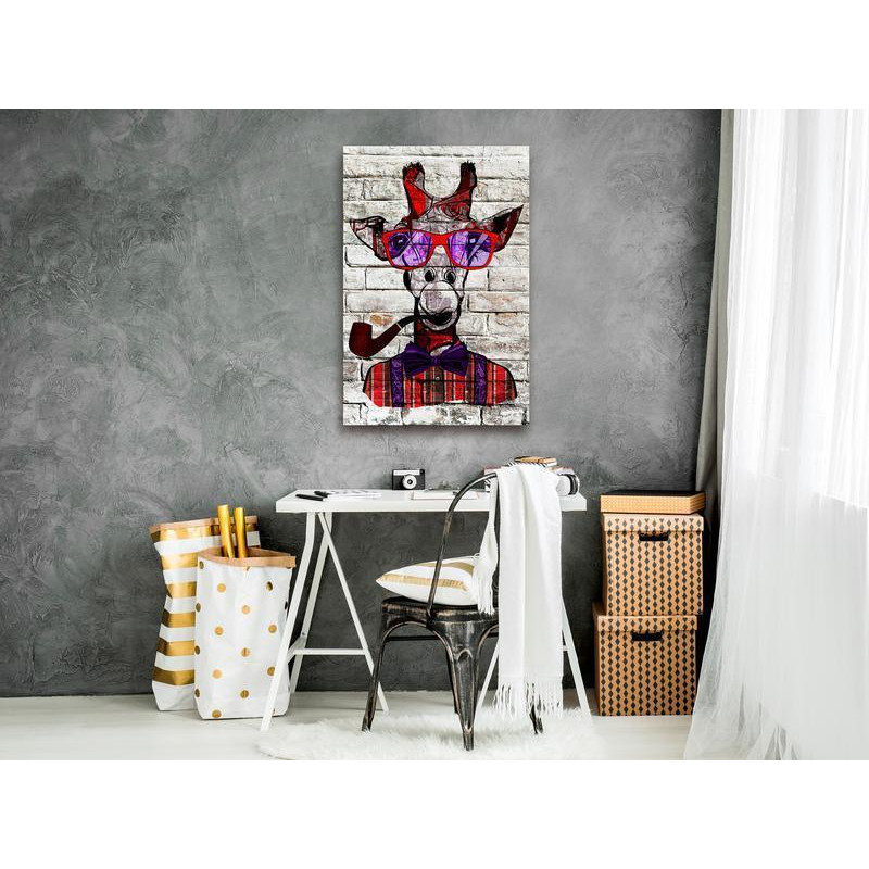 31,90 € Canvas Print - Hipster Giraffe (1 Part) Vertical
