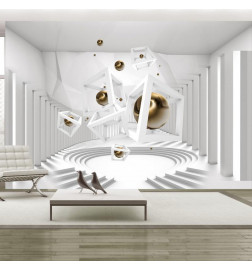 Carta da parati - Column Arena - abstract space with geometric figures