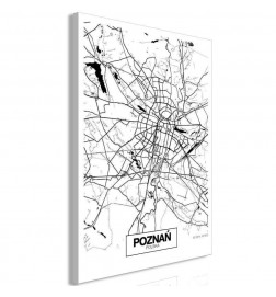 Canvas Print - City Plan: Poznan (1 Part) Vertical