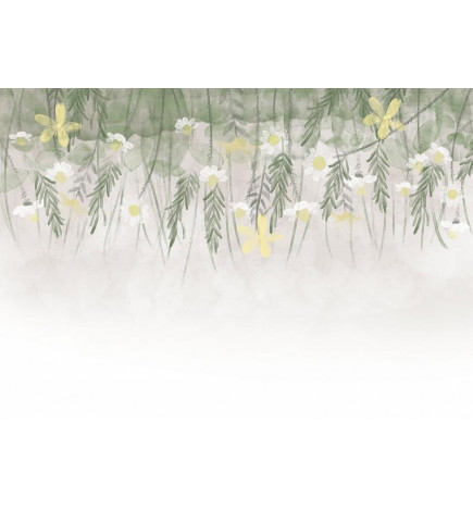 34,00 € Wall Mural - Home herbarium - subtle floral motif with flowers in watercolour style