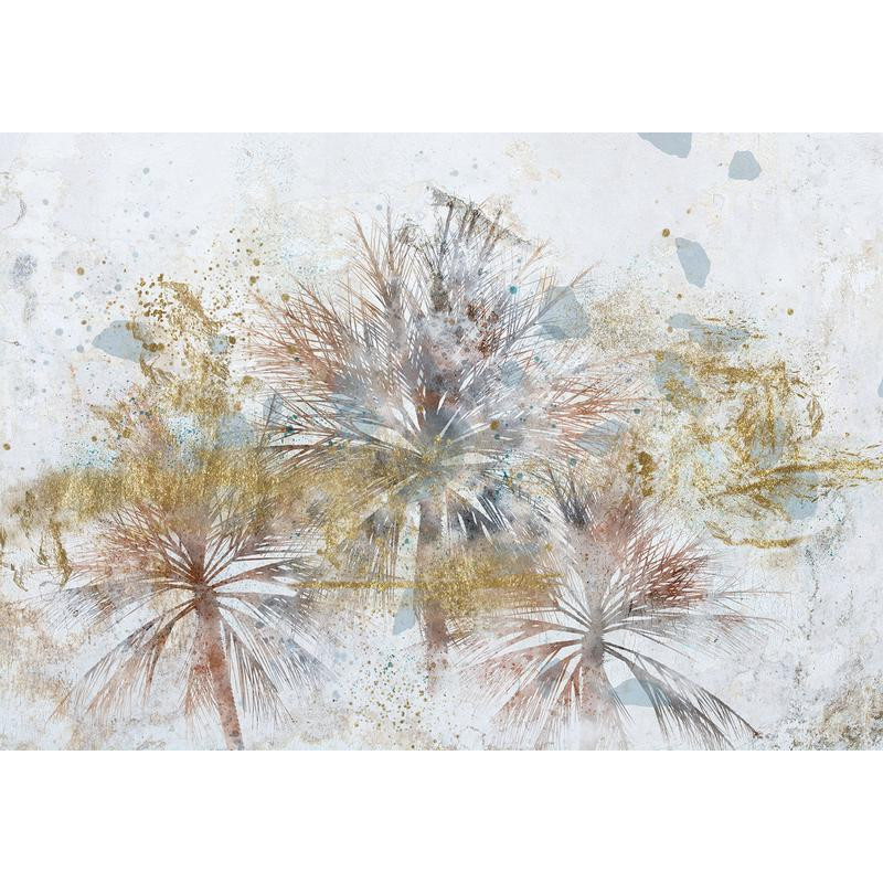 34,00 € Fotobehang - Grey palms - plant motif in an abstract composition with patterns