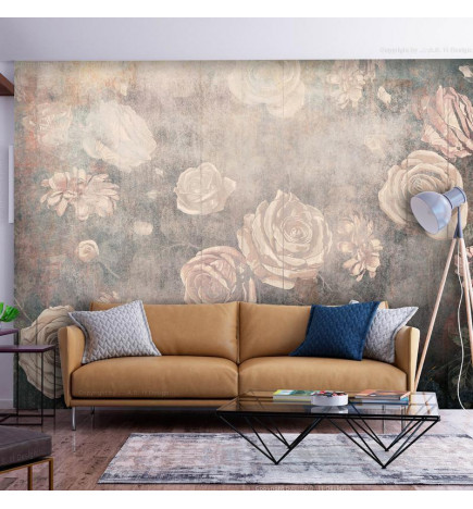 34,00 € Wall Mural - Misty nature - orange flowers on a non-uniformly textured background