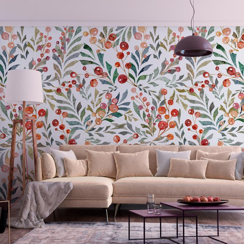 34,00 € Wall Mural - Leaves of Red Berries