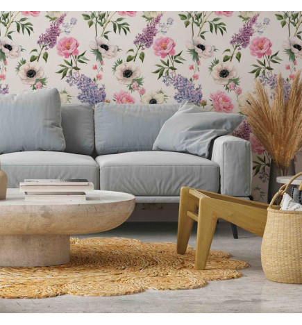 Wallpaper - Roses and Lilacs