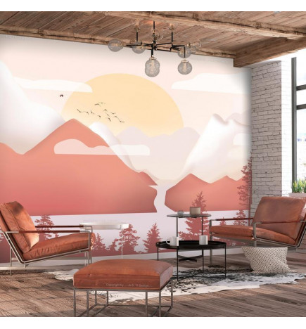 Wall Mural - Landscape at Sunset - First Variant