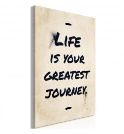 Canvas Print - Life is Your Greates Journey (1 Part) Vertical