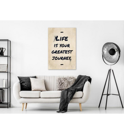 Schilderij - Life is Your Greates Journey (1 Part) Vertical
