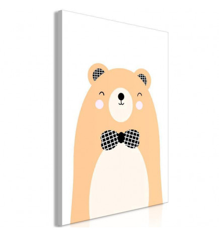 Canvas Print - Teddy Bear in Bow Tie (1 Part) Vertical