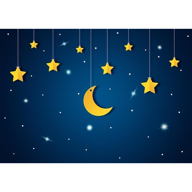 34,00 €Papier peint - Skyline - night sky landscape with stars and moon for children