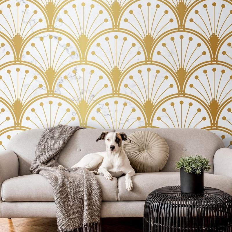 34,00 € Wall Mural - Gold and Marble Art Deco-inspired Pattern