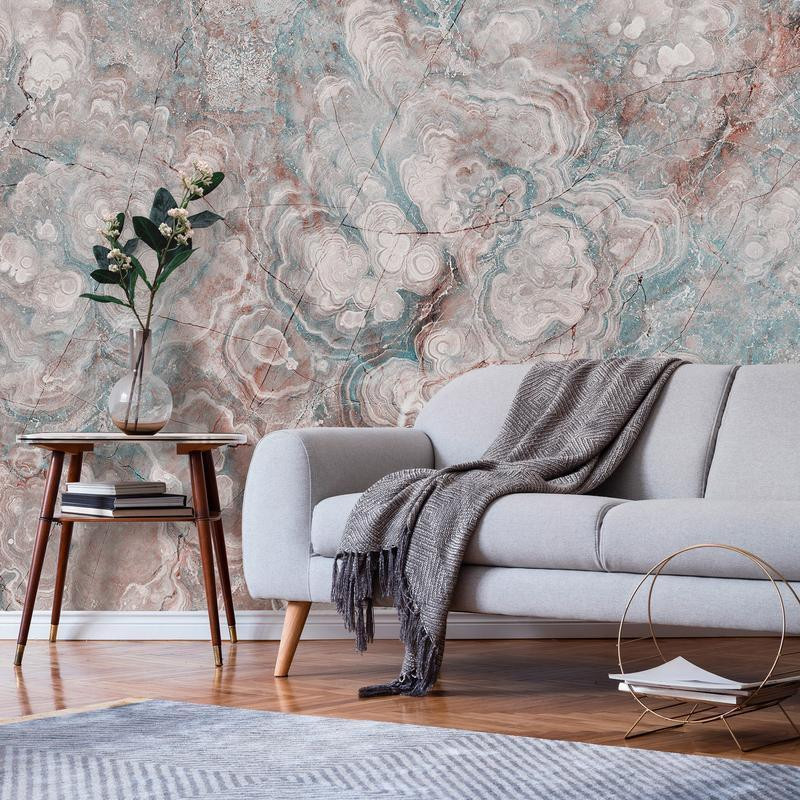 34,00 € Wall Mural - Marble Flowers - Natural Stone Structures in Pastel Colours