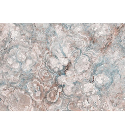 Fotobehang - Marble Flowers - Natural Stone Structures in Pastel Colours