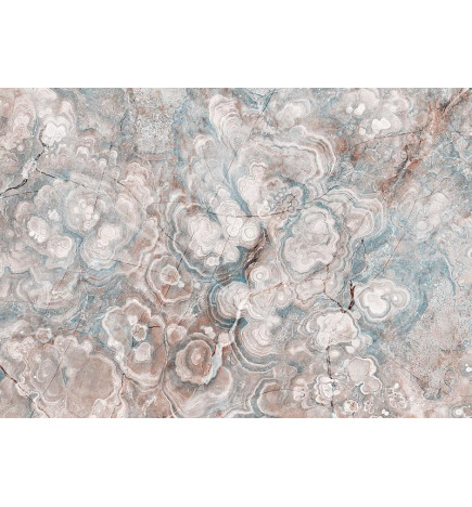 Fotobehang - Marble Flowers - Natural Stone Structures in Pastel Colours