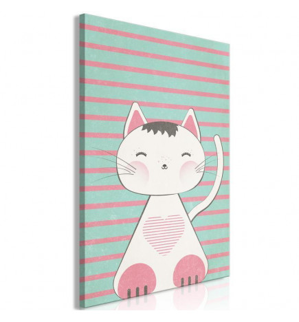 Canvas Print - Striped Kitten (1 Part) Vertical