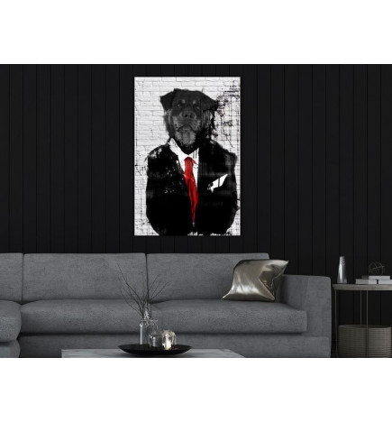 Schilderij - Elegant Rottweiler (1 Part) Vertical
