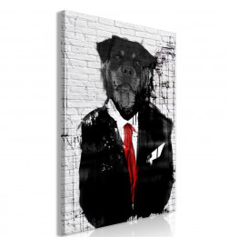Schilderij - Elegant Rottweiler (1 Part) Vertical