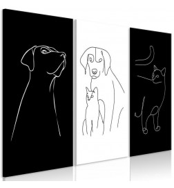 Schilderij - Domestic Animals (3 Parts)